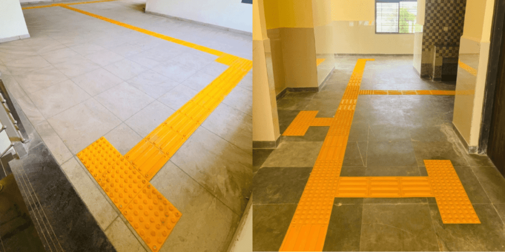 Tactile PU Tile with Directional Strips