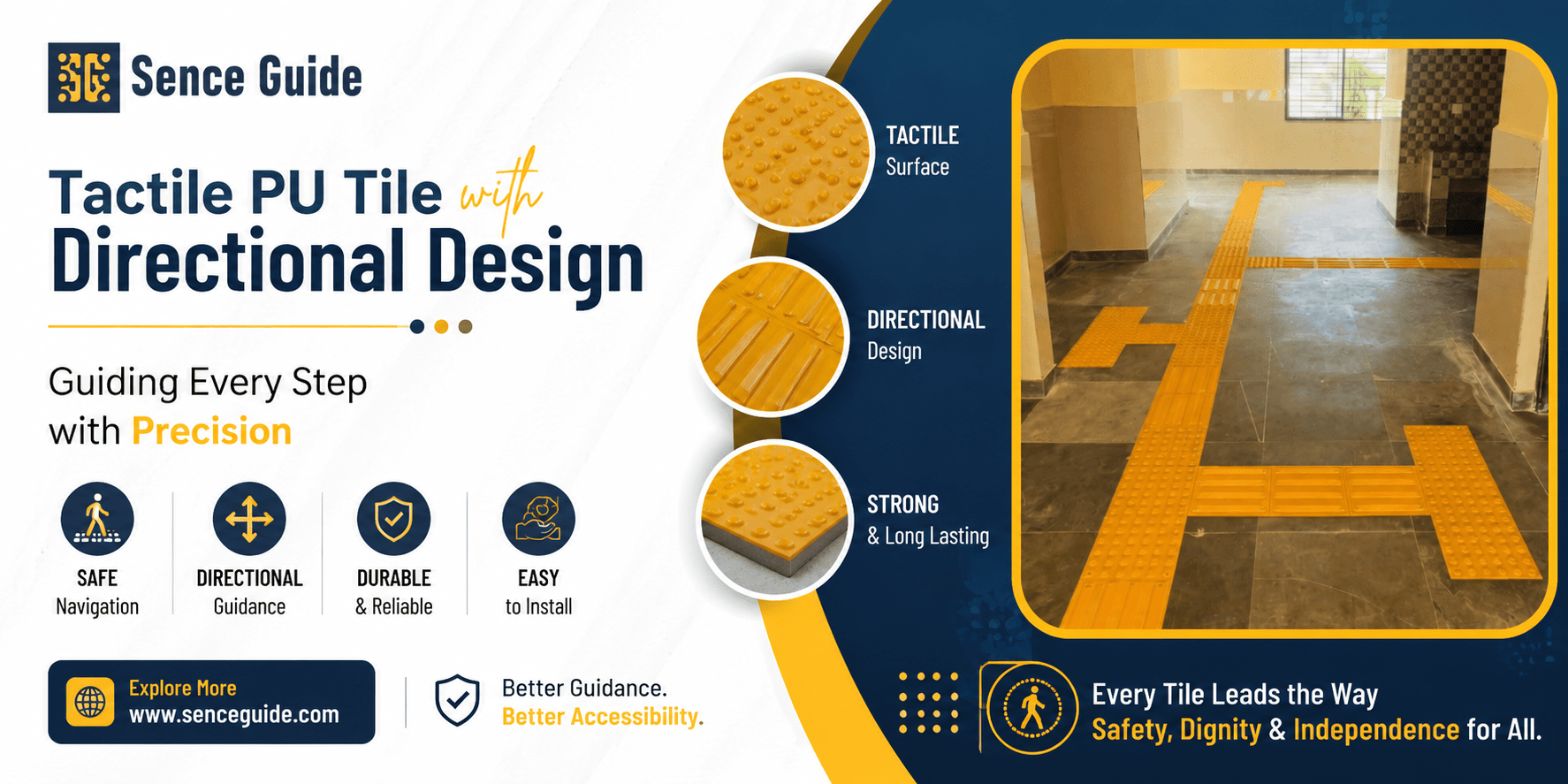Tactile PU Tile with Directional Design