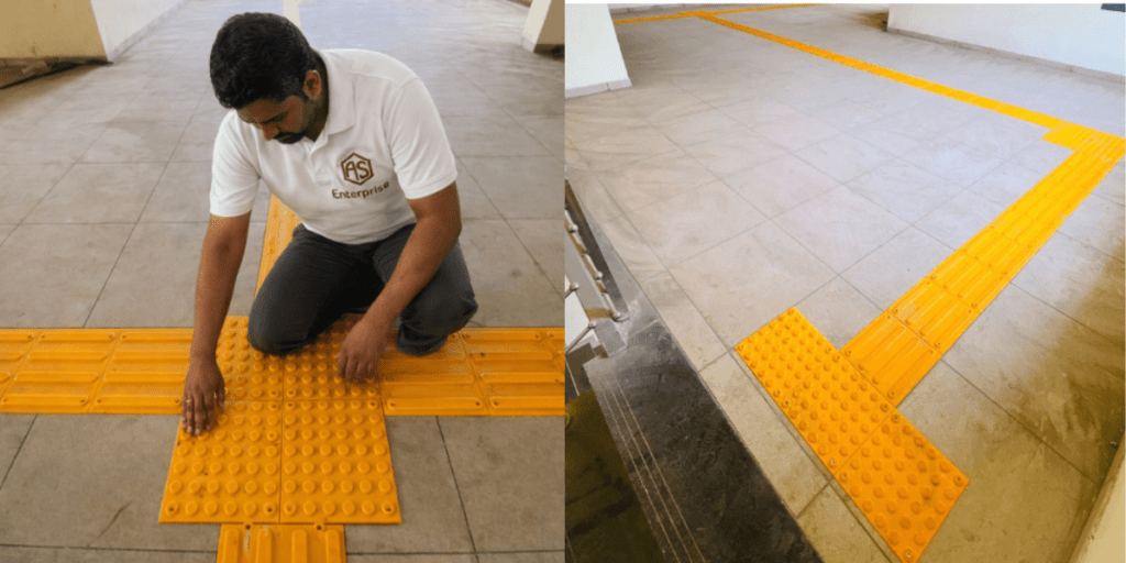 Yellow Self-Adhesive PU Tactile Tile