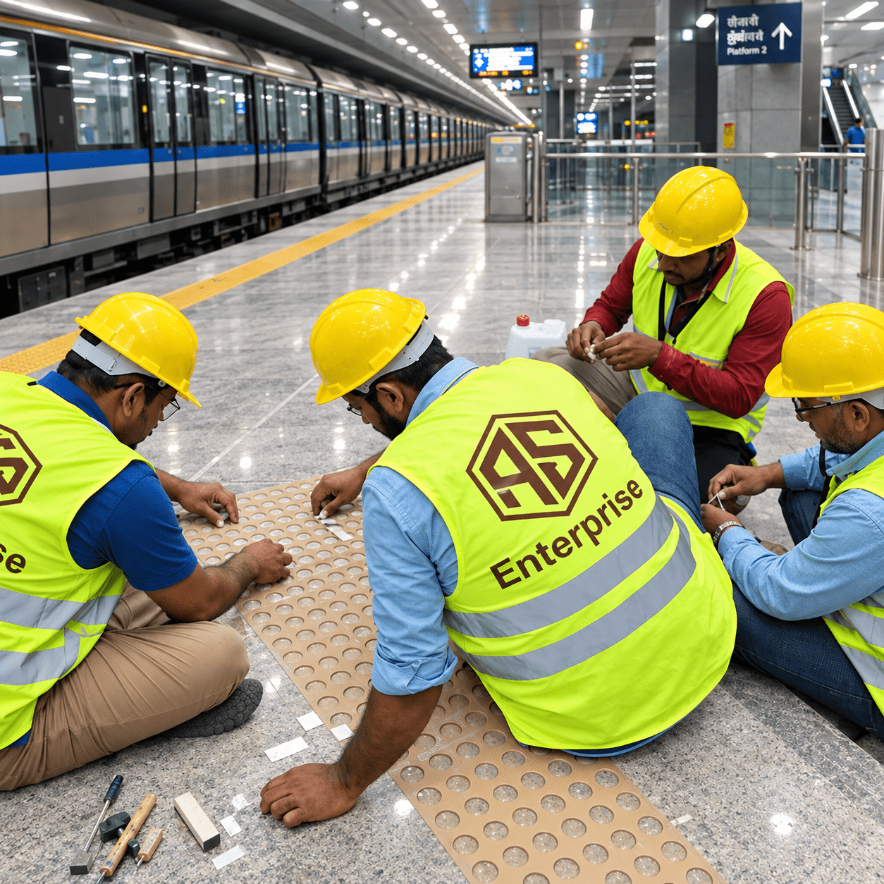 AS Enterprise team working on accessibility installation