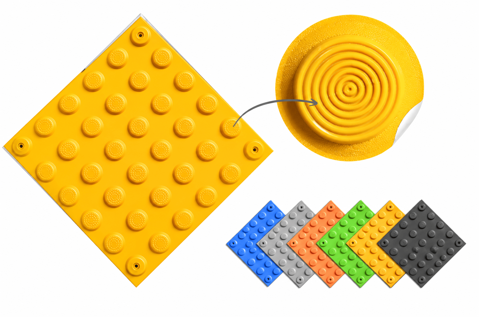 PVC Tactile Tile — Warning