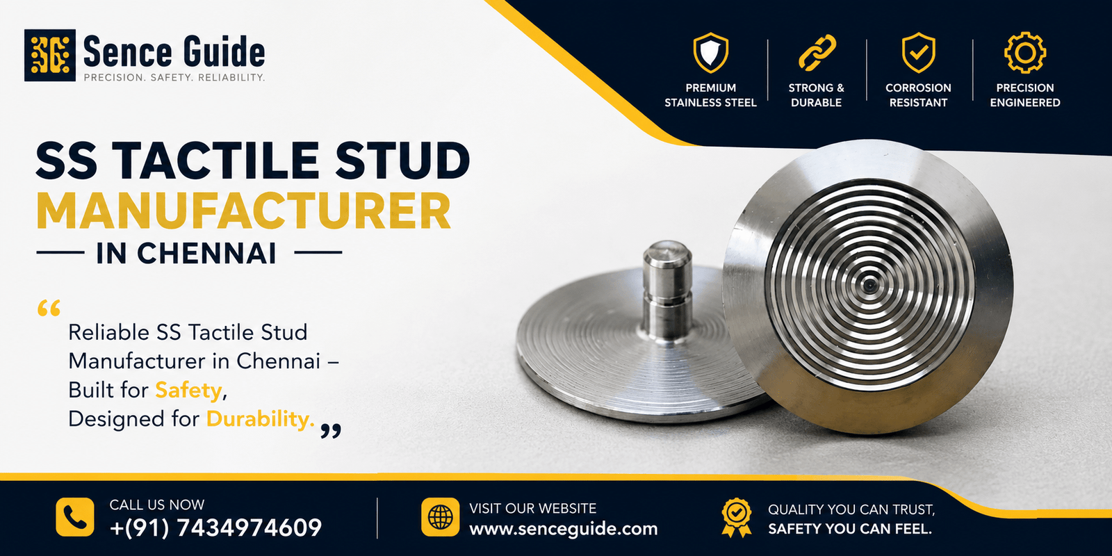 SS Tactile Stud Manufacturer in Chennai